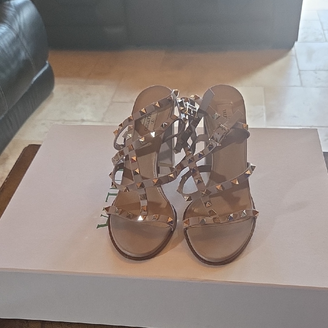 Valentino Garavani Gold Studded Heels